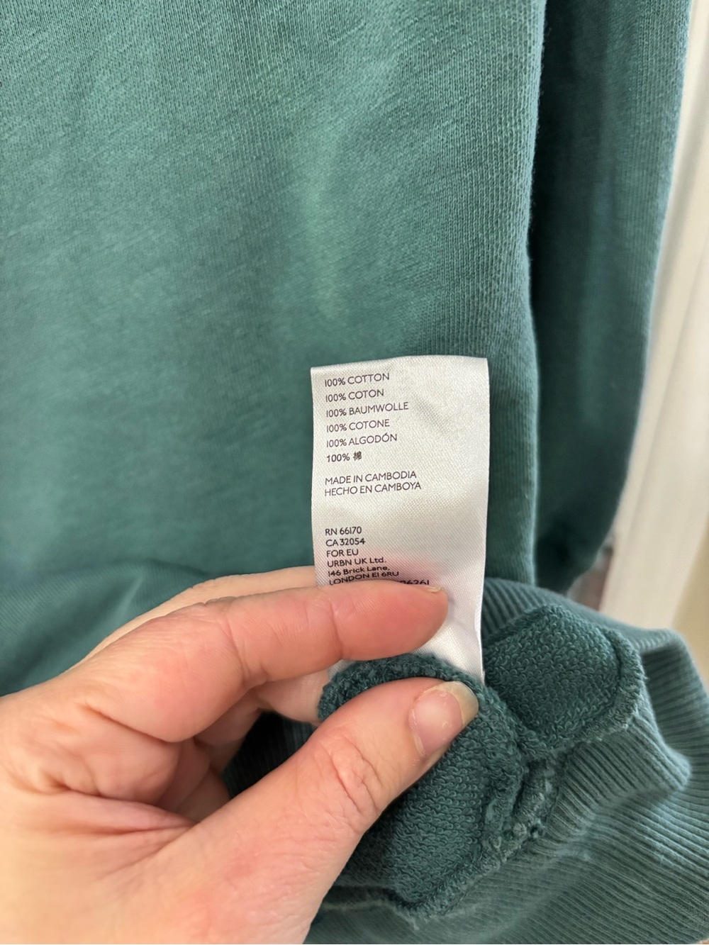 Anthropologie Pilcro Boatneck Green Pullover Sweatshirt Women’s Size Small - Picture 6 of 6